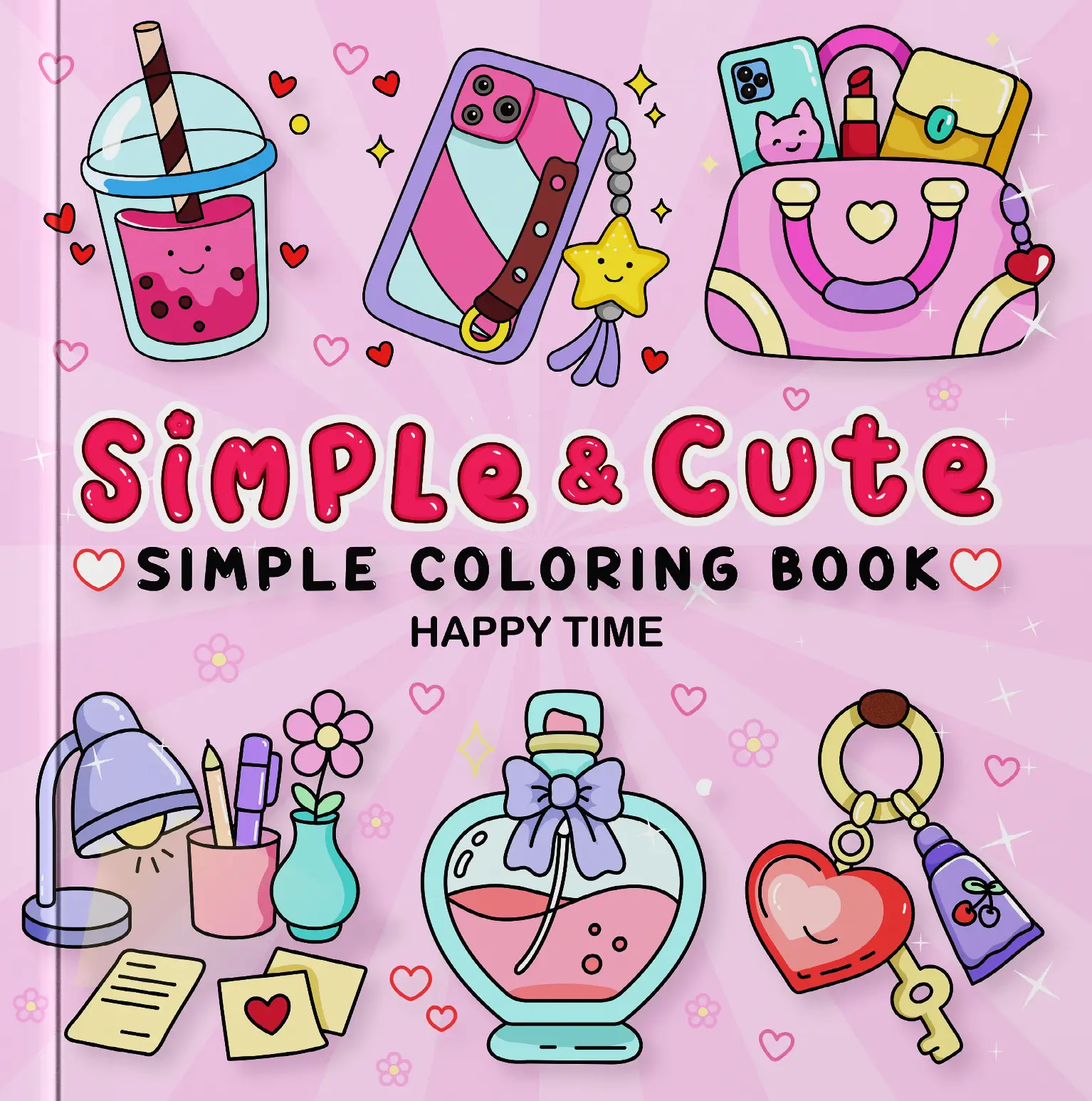 Simple & Cute Coloring Book (Beginner)