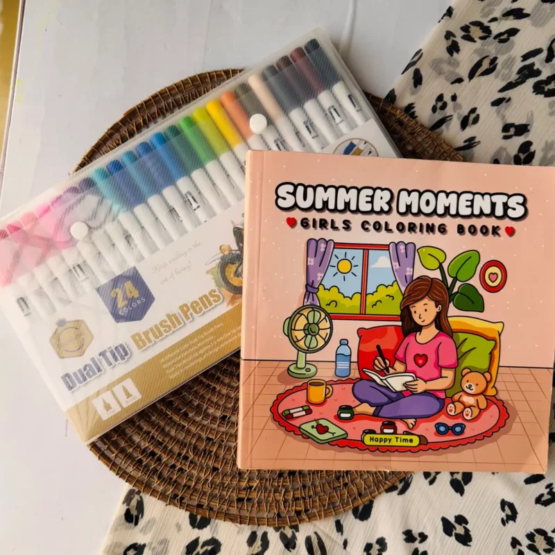 Summer Moment Book + Dual Art 24 Shades Marker