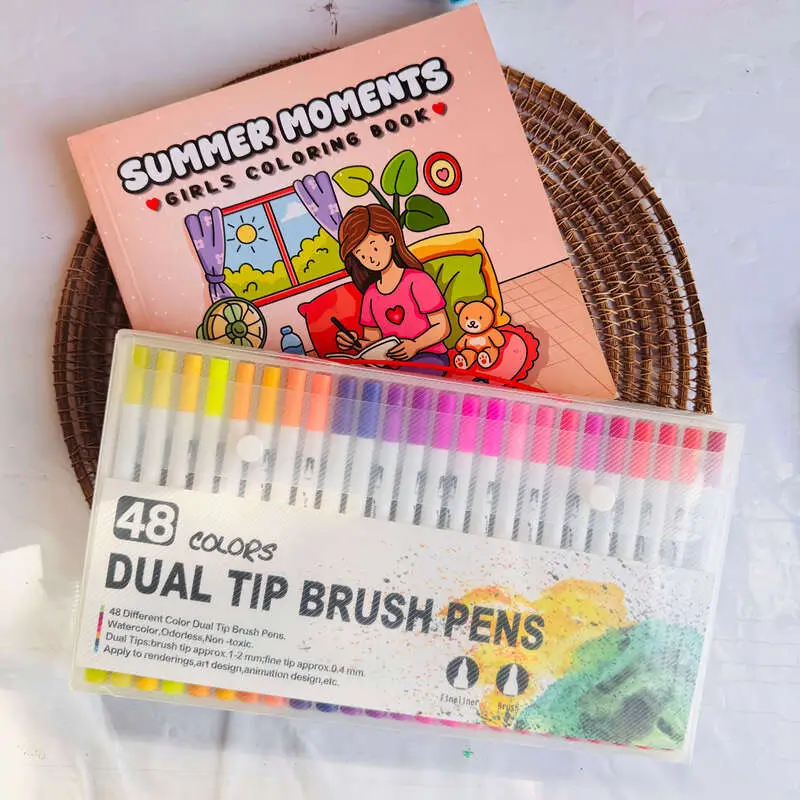 Summer moment  book + Dual Tip 48 Shades Marker