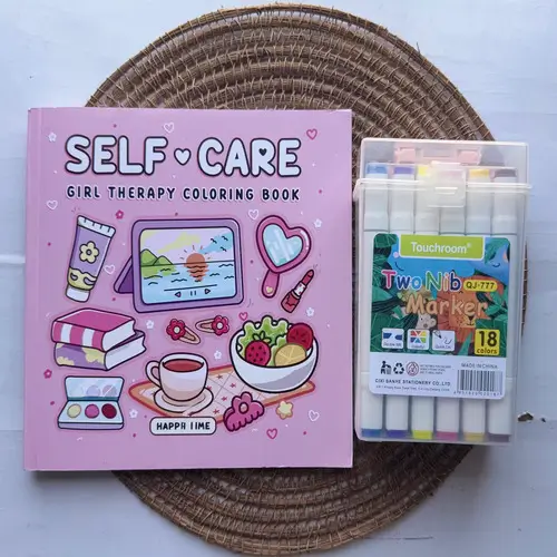 Simple & Cute book + Touchroom 18 shades Marker