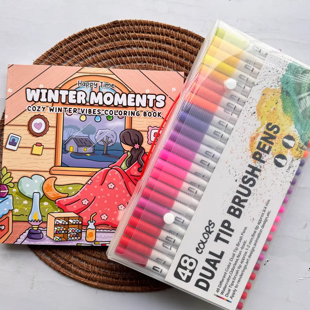 Winter Moments Book + Dual Tip 48 Shades Marker