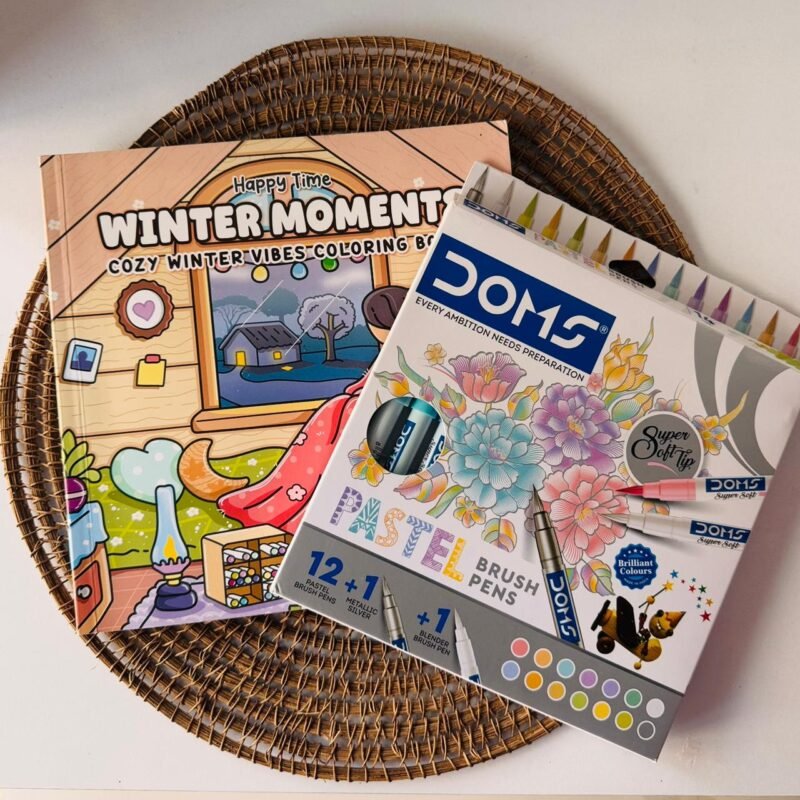 Winter Moments Book + Doms pastel brush pens 14 shades